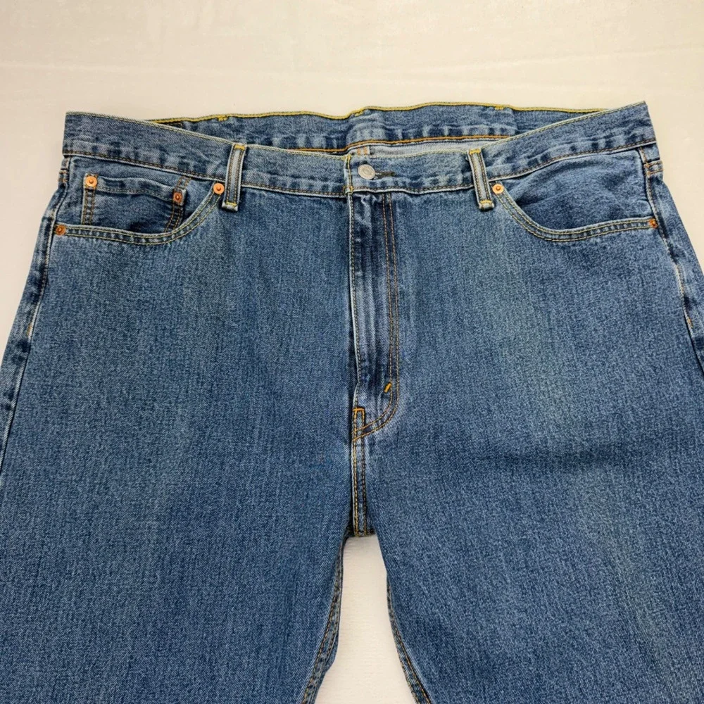 Levi's 505 Regular Fit Jeans Mens 44x30 Blue Classic Straight Leg Denim Pant